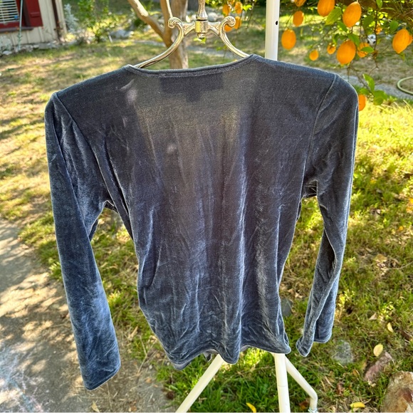 EleStory Velvet Faux Wrap Top - Picture 2 of 3